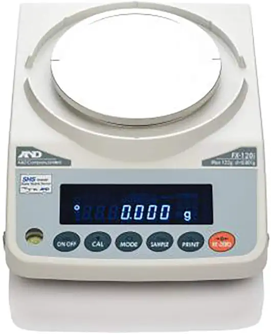 A&D Weighing Gram Scale, Industrial & Scientific Digital Scale with 320 gram Max Capacity, 0.001g (0.01g LFT) Accuracy, External Calibration, Counting and Percentage Modes, IP54 Protection (FX-300iN)
