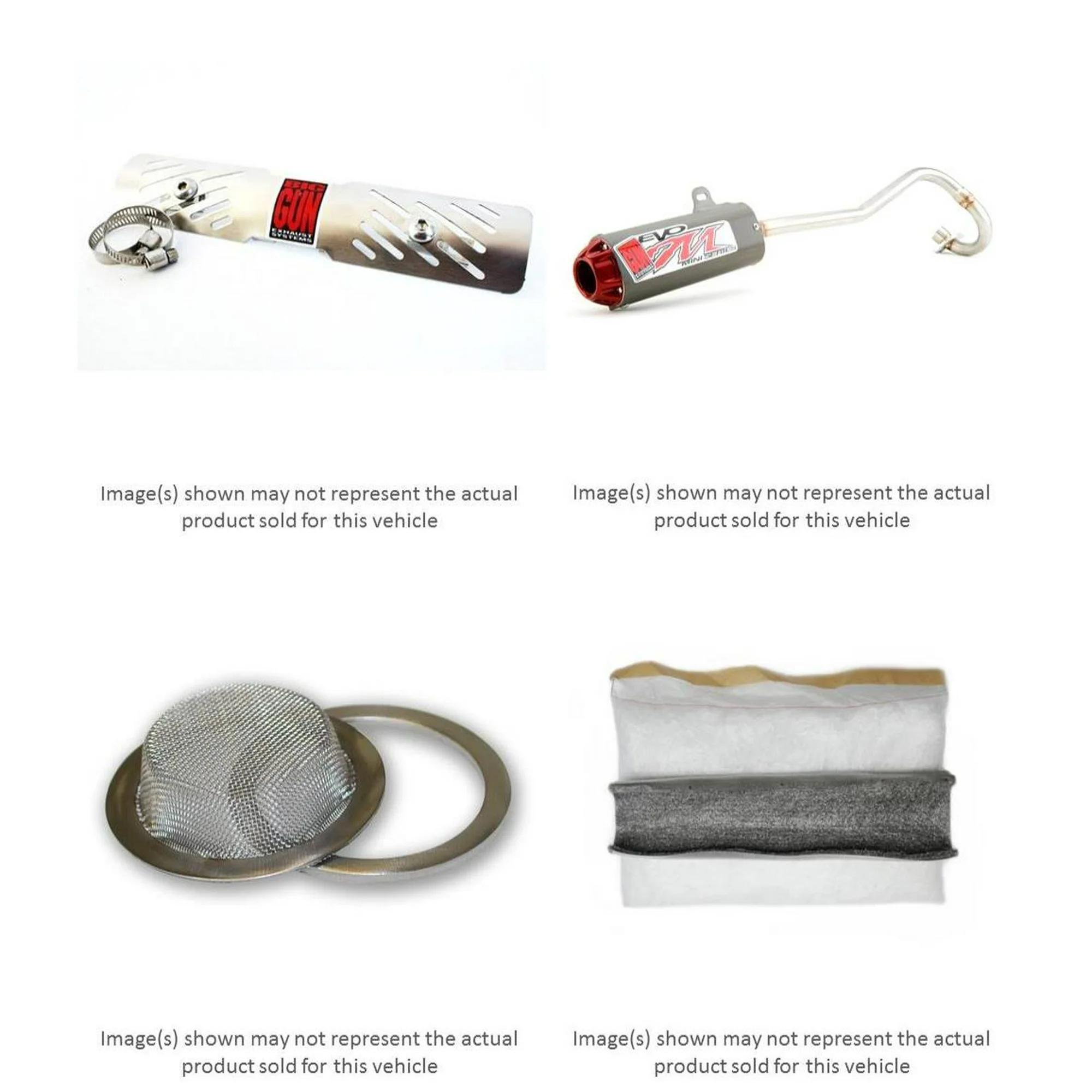 BIG GUN EVO Mini Series Full Exhaust Muffler System with Arrestor, Packing and Heat Shield Kit for POLARIS OUTLAW 90 2007-2016