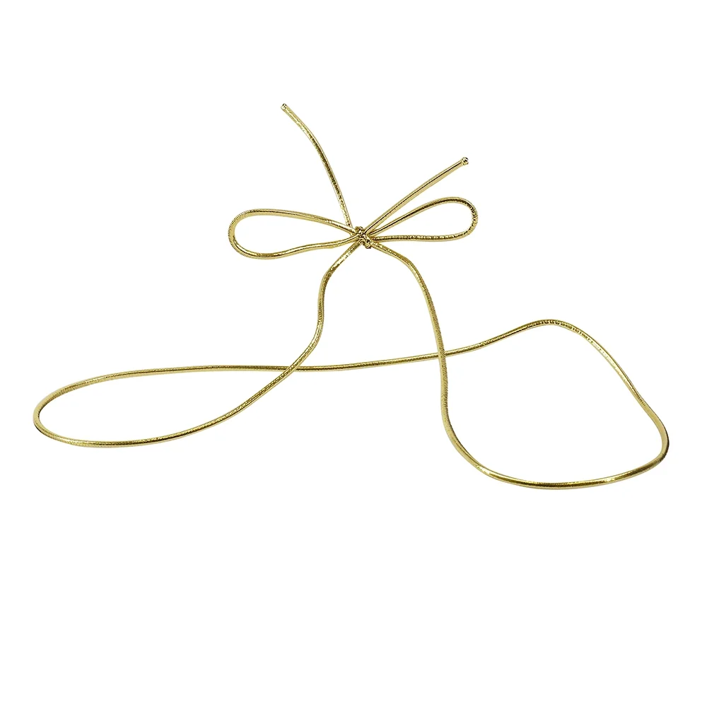 JAM Paper Elastic String Ties, Gold, 19 in, 1000/Pack