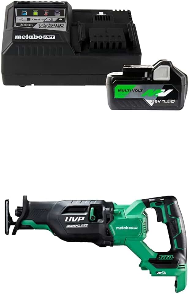 Metabo HPT UC18YSL3B1M 36V/18V MultiVolt Battery & Charger Kit w/ 36V Recip Saw (Tool Only)