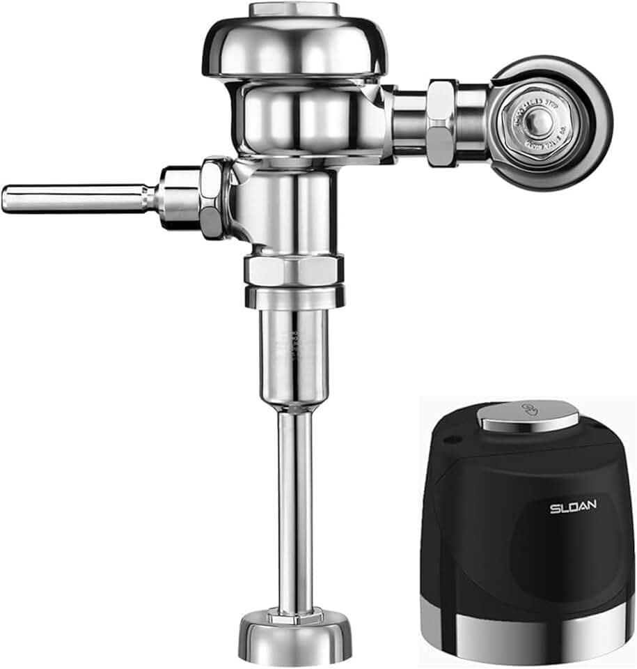Sloan Regal 186 Urinal Flushometer, 3082653 & Sloan RESS-U Retrofit, 3379008 Bundle - Fixture Connection Top Spud, 1.5 GPF Manual Flush Valve, Infrared Sensor, 6 Year Battery Life