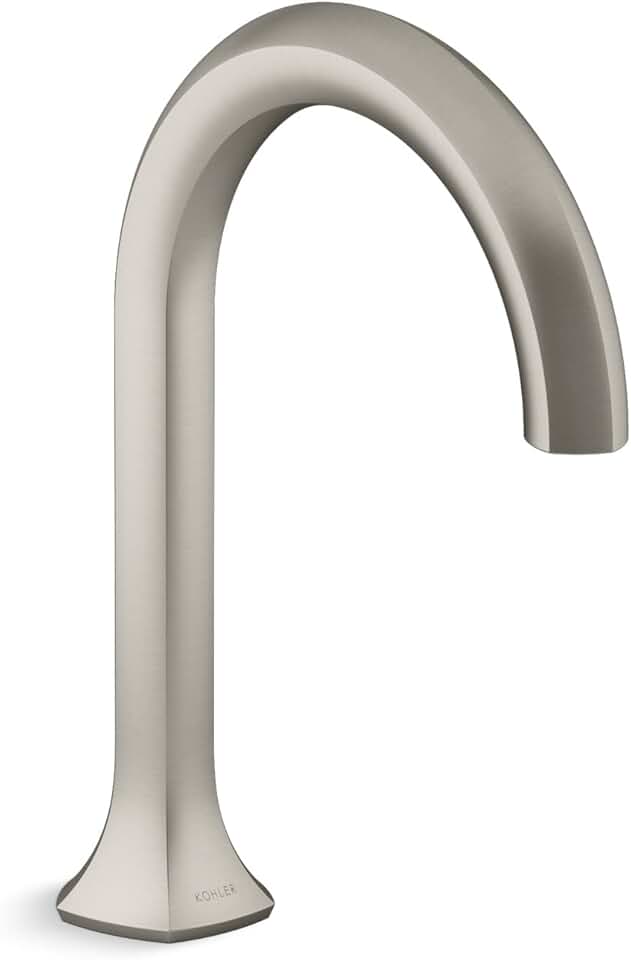 Kohler 27016-BN Occasion™ Deck-Mount Bath spout with Cane Design, Vibrant Brushed Nickel
