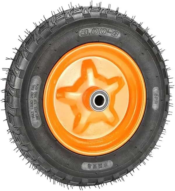 1Pcs 300-8 Pneumatic Tire 14 Inch Trolley Tiger Car Wheel Two Axle Construction Site Steel Plate Rubber