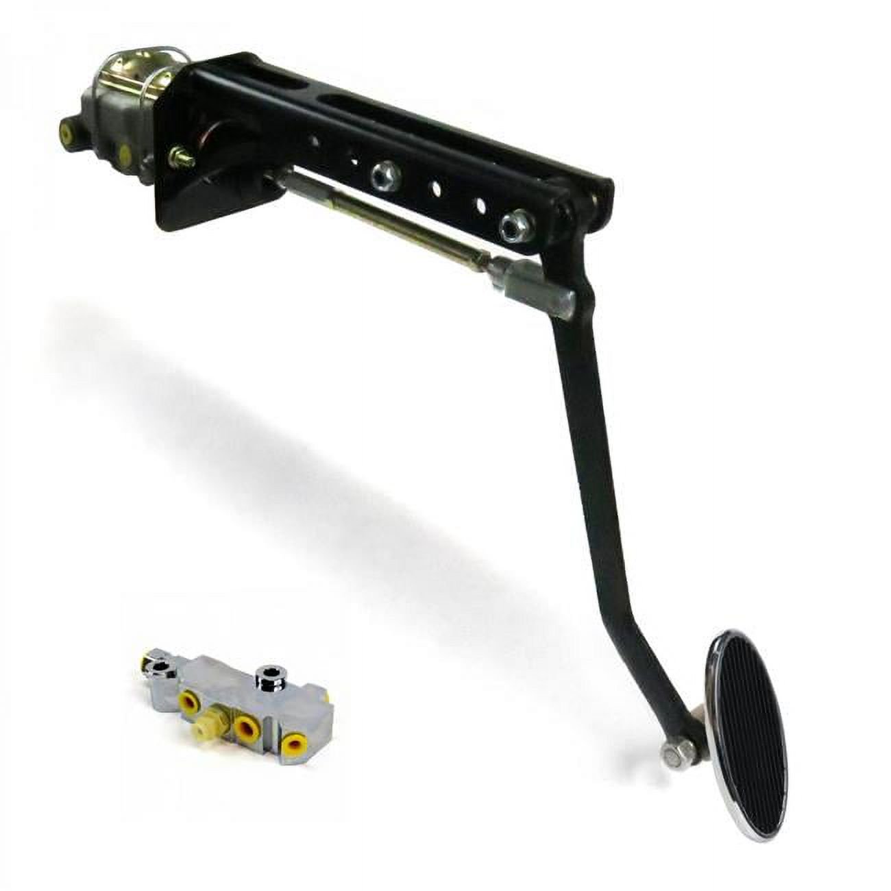 Helix Suspension  Universal Adjustable FW Manual Brake Pedal kit with Disc & Disc Large Oval Chrome Pad