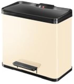 Hailo Trento Oko Trio 3 x 9 Litre Rubbish Separator Pedal Waste Bin (Vanilla)