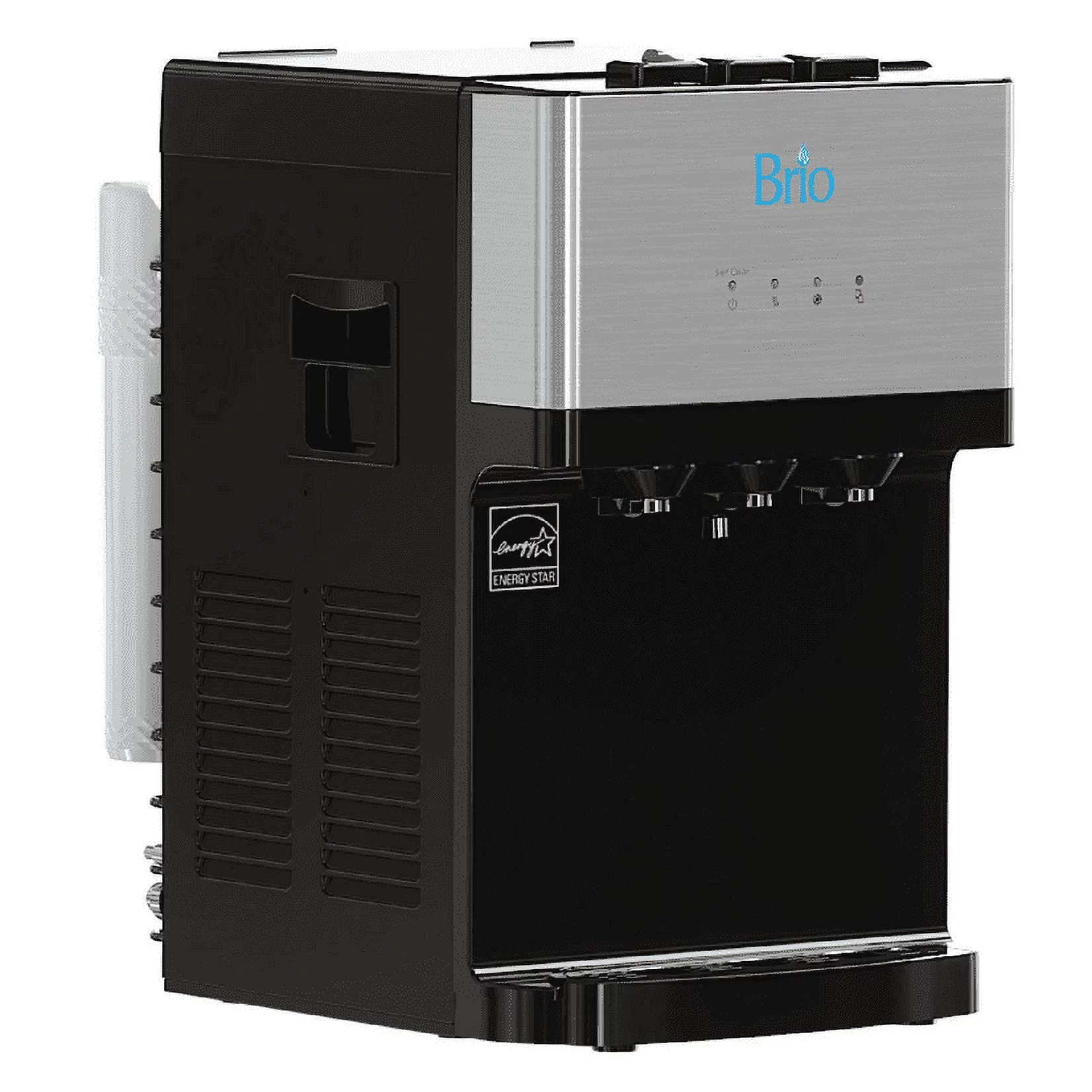 Brio 2-Stage Filtration Countertop Water Cooler Dispenser With Free Replacement Filters Included