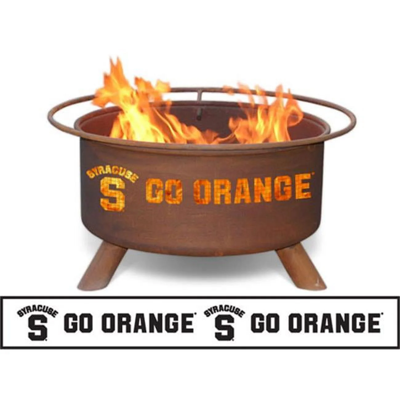 Patina Products  Syracuse Fire Pit - Natural Rust Patina Finish - Portable Design
