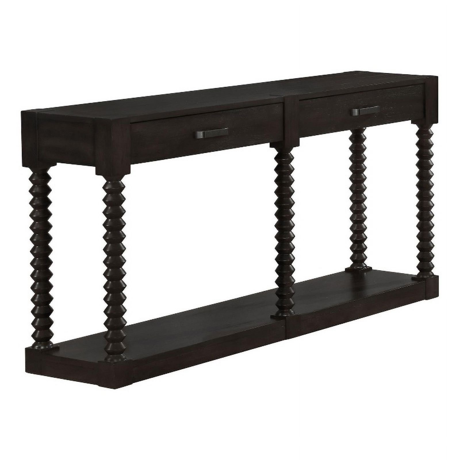 Pemberly Row 2-drawer Traditional Wood Sofa Table Coffee Bean