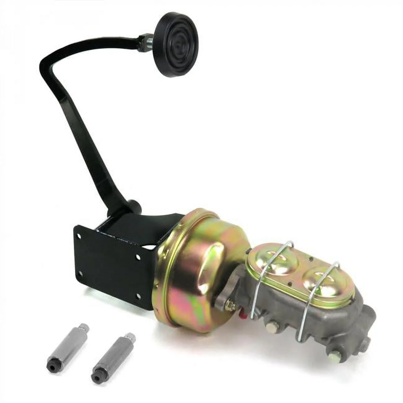 Helix Suspension Brakes & Steering  7 in. Single Drum & Drum Brake Pedal Kit with 3 in. Rubber Pad for 1937-1939 Chevy