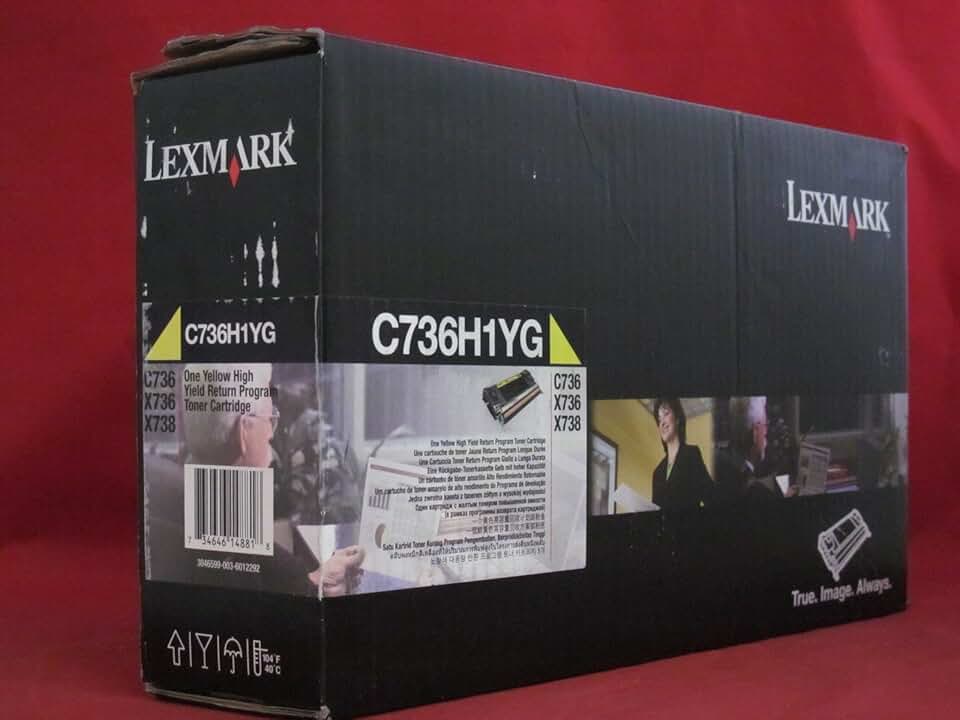 Lexmark C736H1YG High-Yield Toner Cartridge, Yellow - in Retail Packaging
