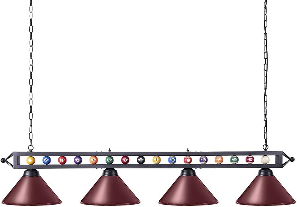 70'' Pool Table Light Billiard Lighting, 4 Lights Pool Table Lights Industrial Island Lights Hanging Light Fixture for Billiard Table, Game Room, Billiard Room, Kitchen
