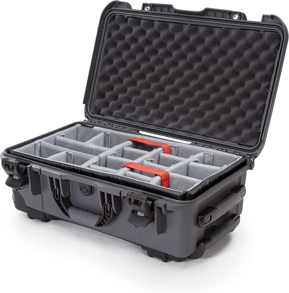 Nanuk Wheeled Series 935 Lightweight NK-7 Resin Waterproof Protective Case and Padded Divider - Graphite