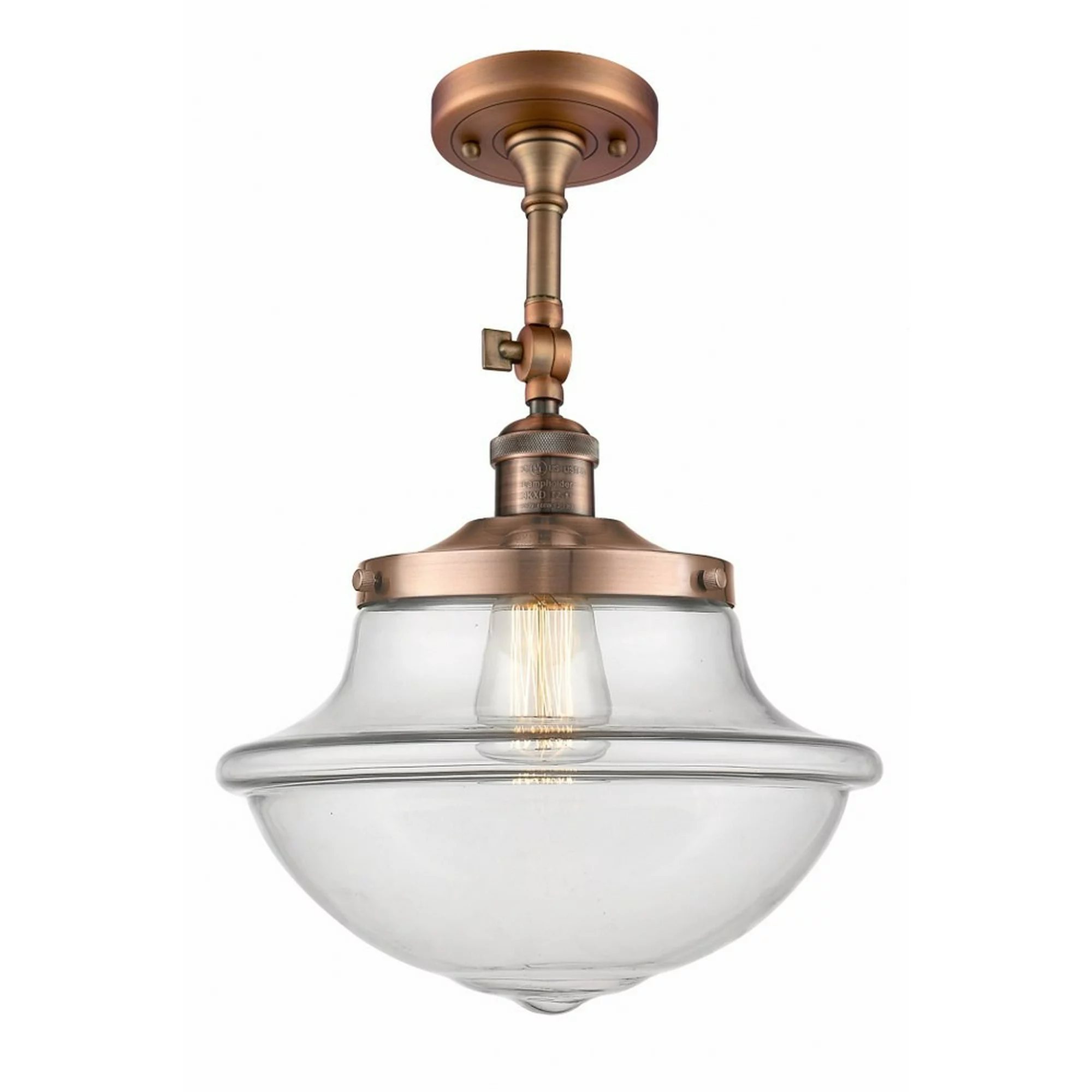 Innovations Lighting - Oxford - 1 Light Adjustable Semi-Flush Mount In