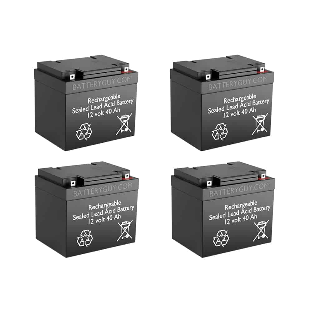 BatteryGuy BG-12400NB 12V 40Ah Yuasa NP38-12 replacement 12V 40Ah battery - BatteryGuy brand equivalent (qty of 4)