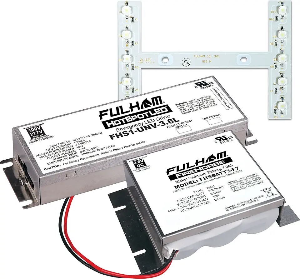 Fulham Lighting Fulham LED Emergency Battery Back Up Kit, FHSKITT10LHF