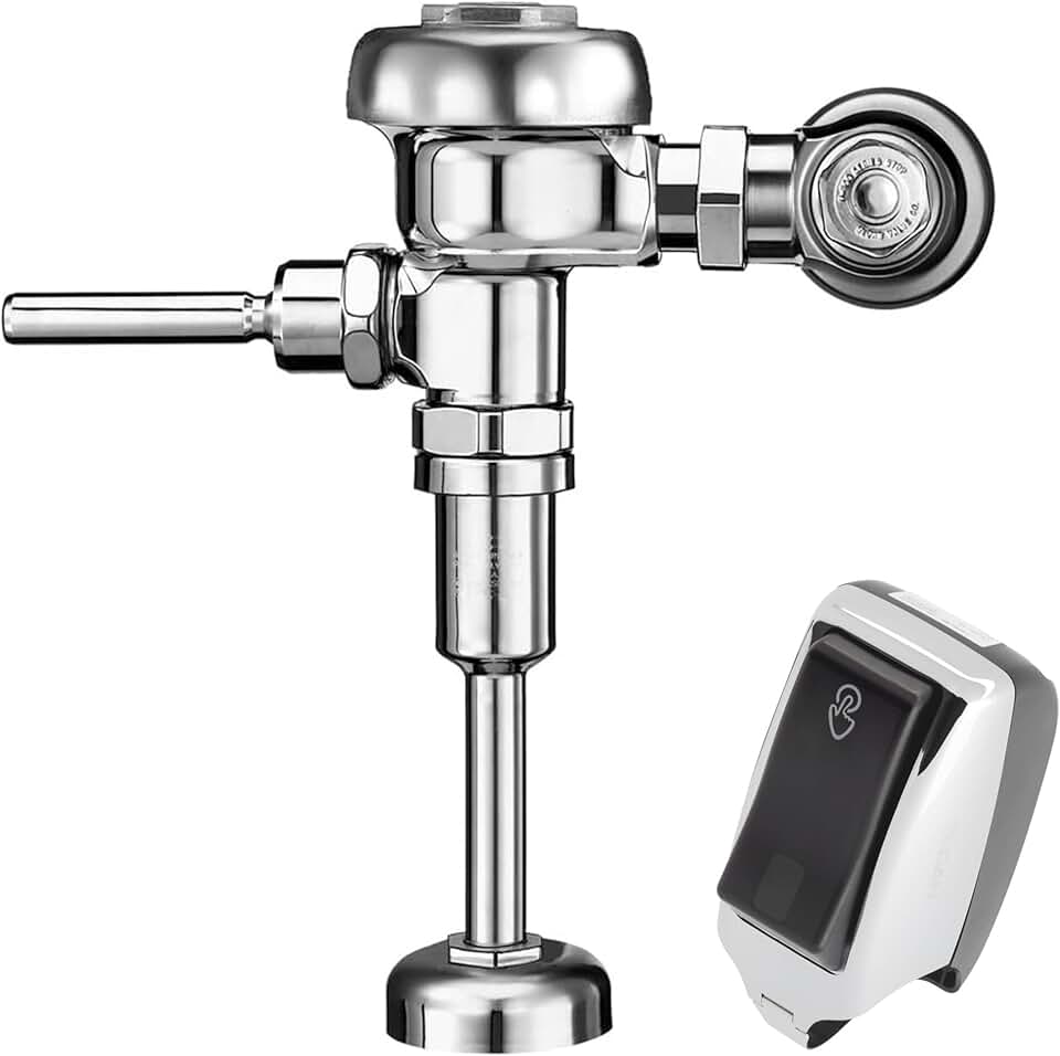 Sloan Regal 186 Urinal Flushometer, 3982604 & Sloan EBV-200-A Retrofit, 3325201 Bundle - Fixture Connection Top Spud, 0.125 GPF Manual Flush Valve, Exposed Side Mount Sensor, 72 Hour Sentinel Flush