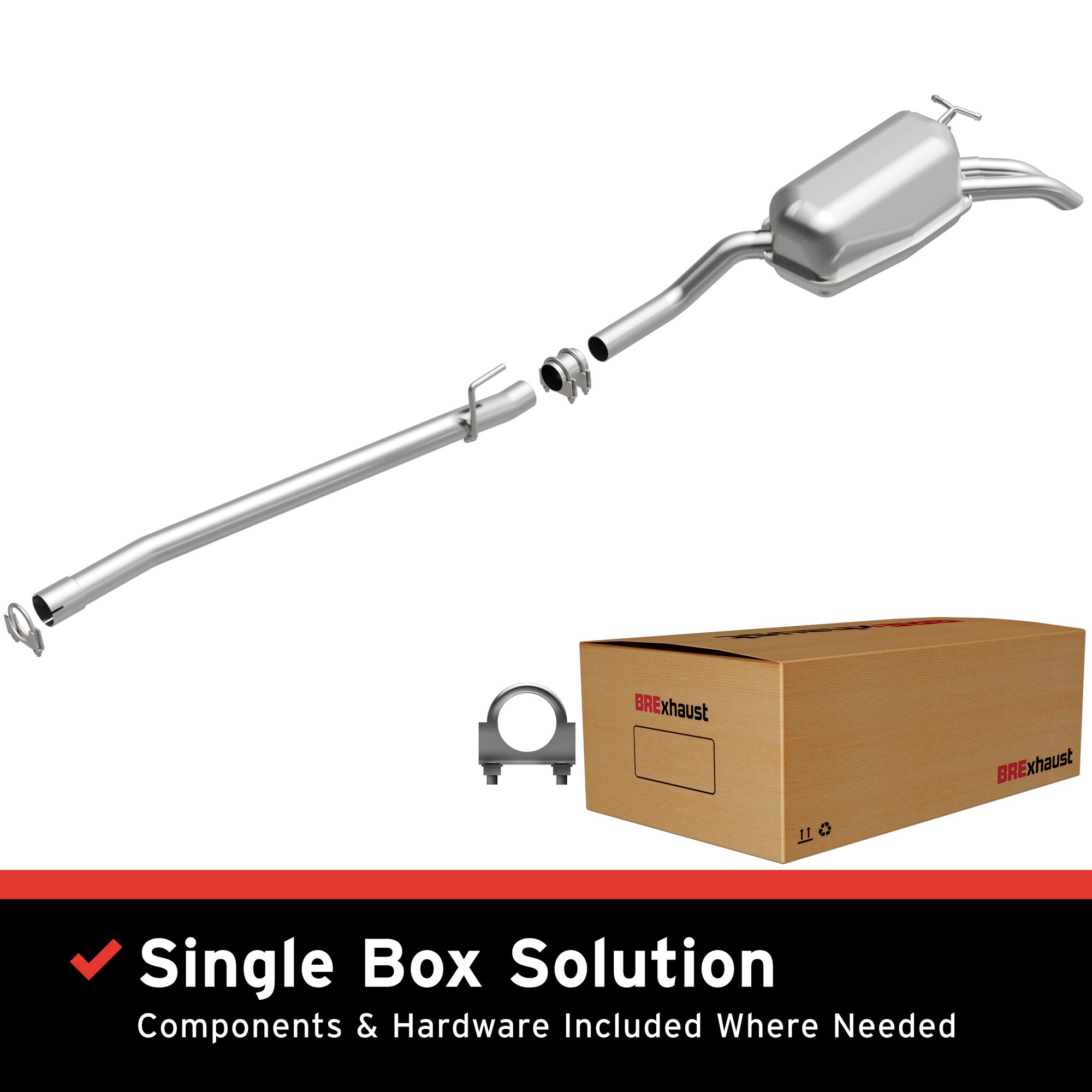 BRExhaust Direct-Fit Replacement Exhaust System 106-0567: For 1998-1999 Mercedes-Benz E300 3.0L