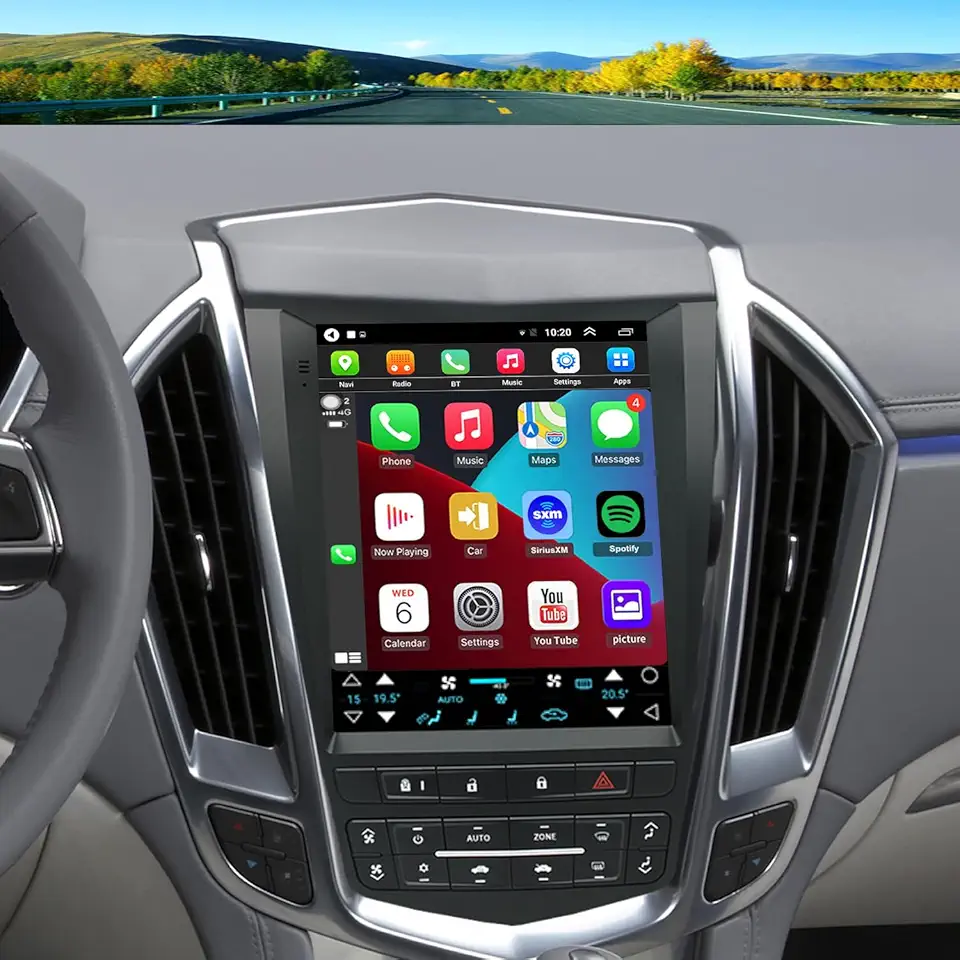 for Cadillac SRX Radio Upgrade 2010 2011 2012,Android 13 Stereo Replacement,Steering Wheel Control,Build in Wireless carplay Android Auto,Free Camera