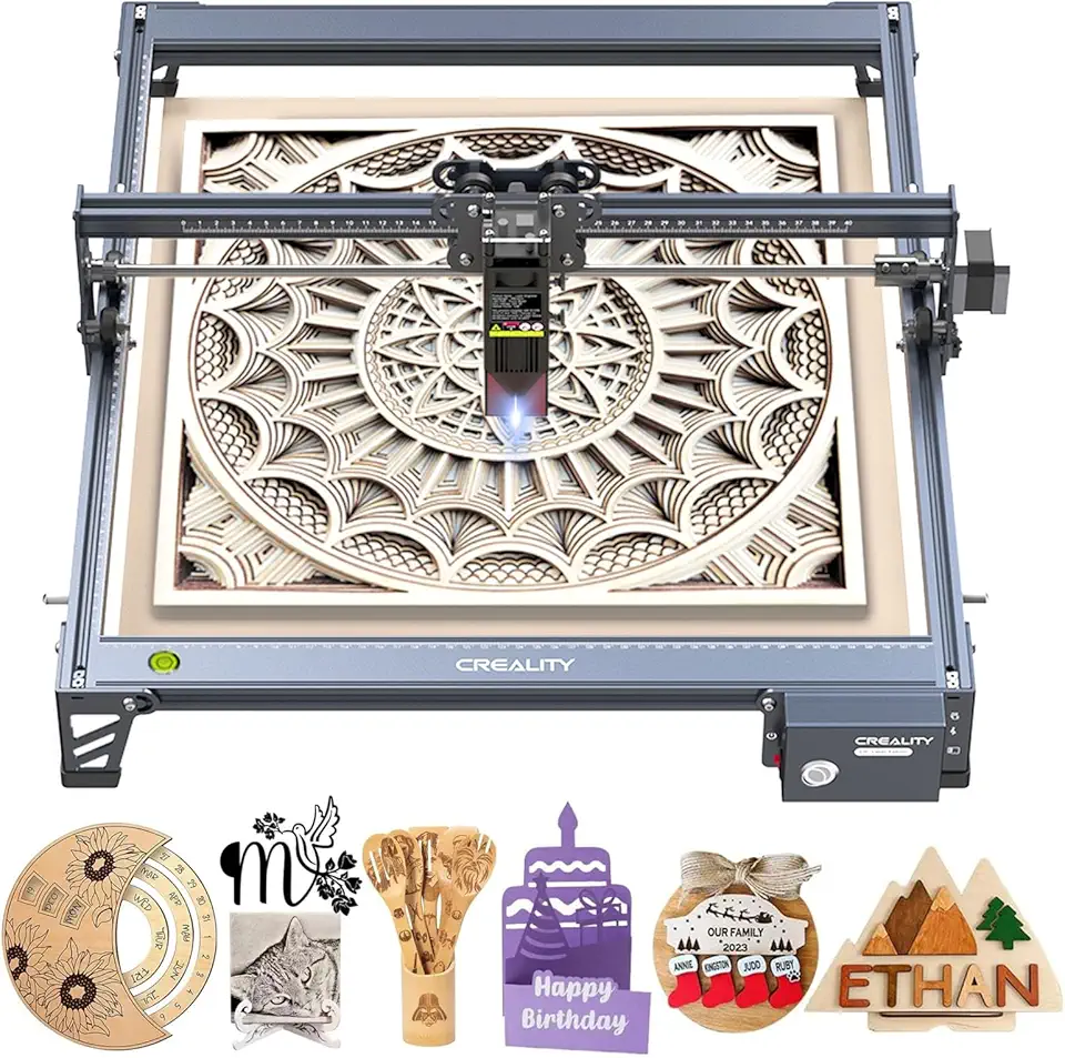 Creality Falcon 10W Laser Engraver Machine, 0.06mm High Precision Laser Engraving Machine 72W Laser Cutter and Engraver Machine for Wood Metal Acrylic Leather, 15.7