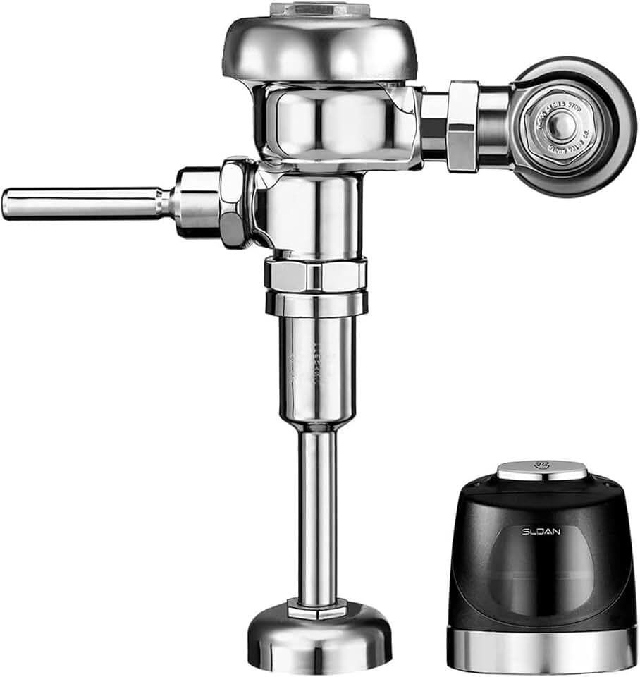 Sloan Regal 186 Urinal Flushometer, 3982628 & Sloan G2 RESS-U Retrofit, 3325403 Bundle - Fixture Connection Top Spud, 0.5 GPF Manual Flush Valve, Exposed Top Mount Sensor, 6 Year Battery Life