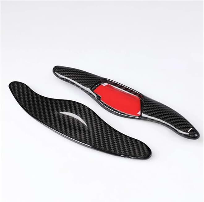 2Pcs Real Carbon Fiber Car Steering Wheel Shift Paddle Compatible with Toyota Camry Compatible with Corolla Levin Zelas MARKX Paddle Shifter Extension(Red)