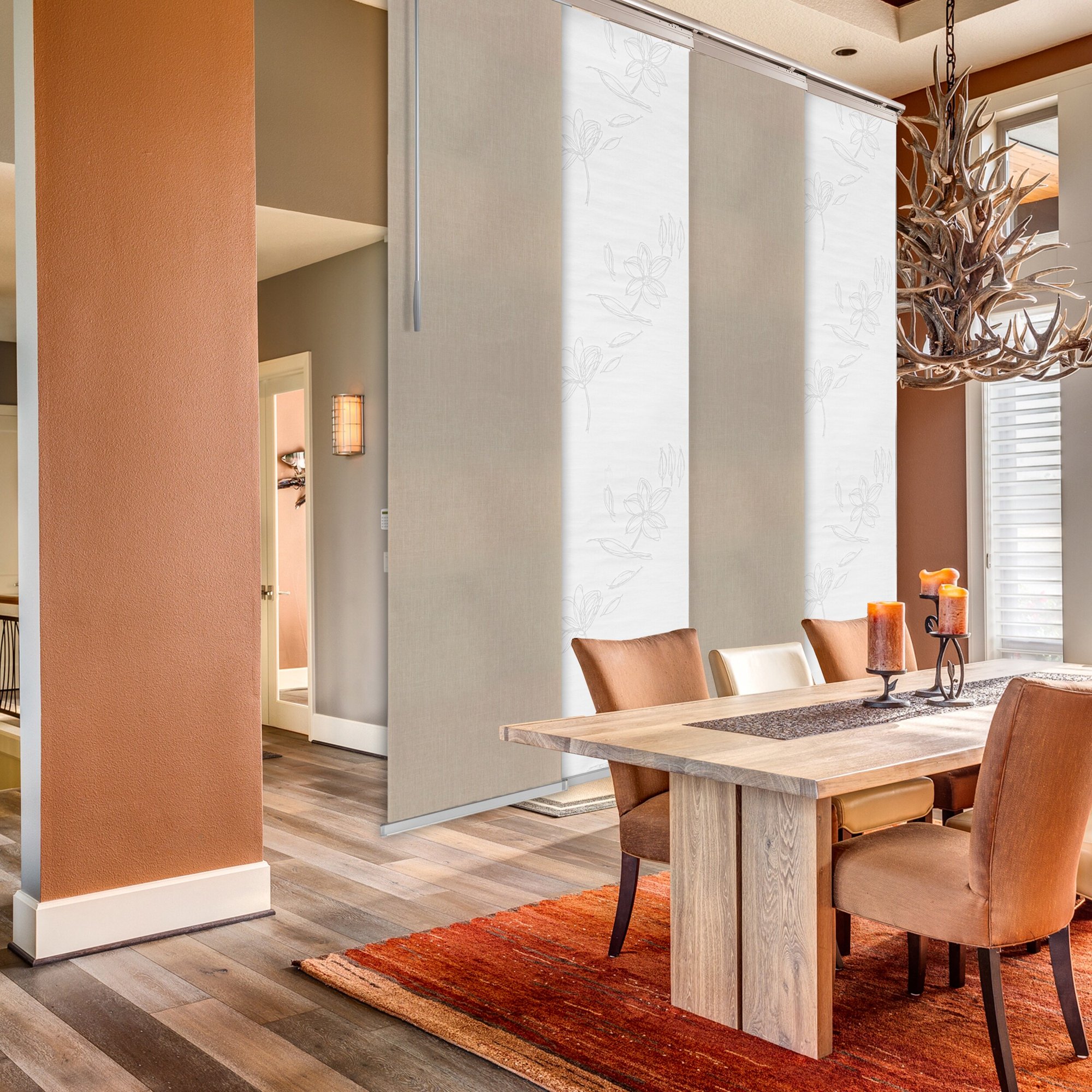 InStyleDesign  4-Panel Single Rail Panel Track Extendable 48