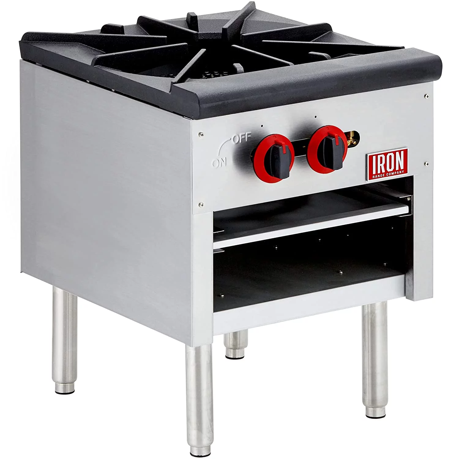 Iron Range IRSP-1B Commercial Natural Gas Stock Pot With One 3 Ring Burner, 80,000 BTU, ETL Listed