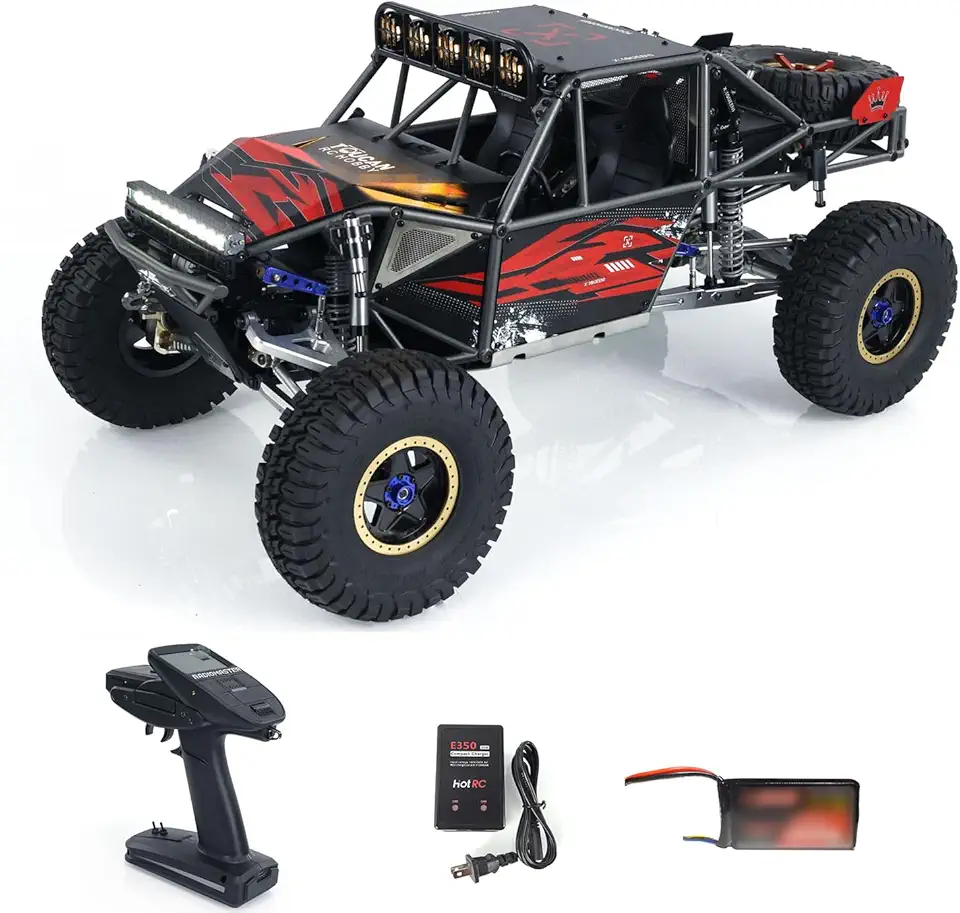 Capo 1/8 U4 RC Crawler Truck 2 Speeds Smoke Unit Motor Servo ESC Light Sound System Remote Control Racing Truck CD1582X
