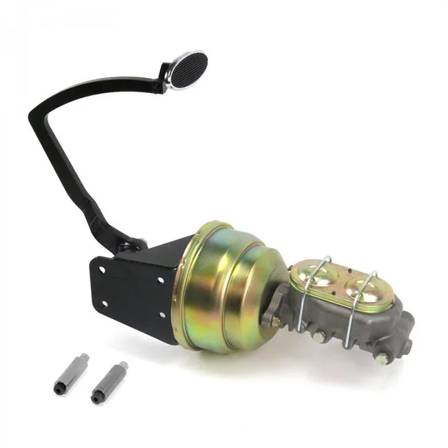 Helix Suspension Brakes & Steering  32 Ford 7 in. Dual Brake Pedal Kit Disc & Drum Small Oval Chrome Pad