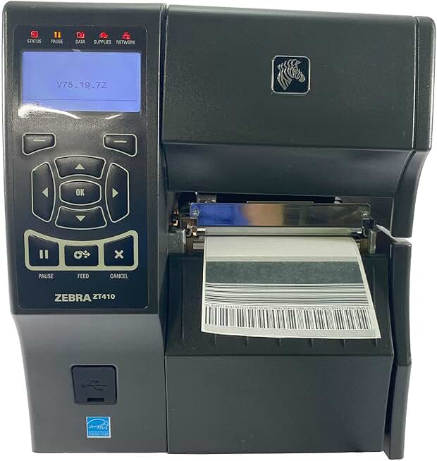 ZEBRA ZT41042-T010000Z ZT410 Direct Thermal-Thermal Transfer Industrial Printer 203 dpi SerialUSB 2010100 Ethernet Bluetooth 21 EZPL