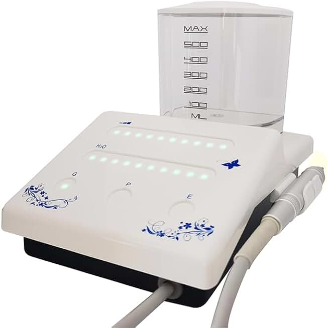 P8L Veterinary Auto Water Supply Ultrasonic Scaler with L3 Detachable Aluminum Alloy LED Handpiece, White