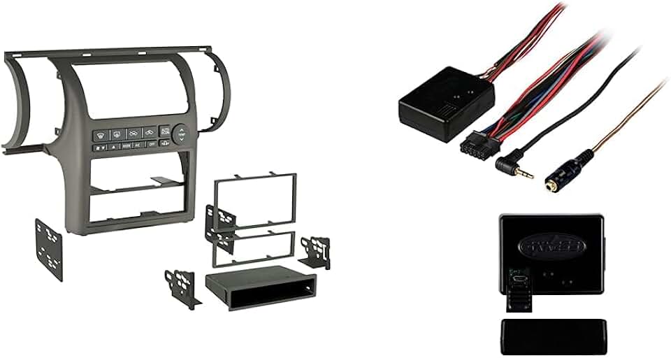 Metra 99-7604T Single/Double DIN Installation Kit for 2003-2004 Infiniti G35 (Tan) and AXXES Axxess ASWC-1 Steering Wheel Control Interface
