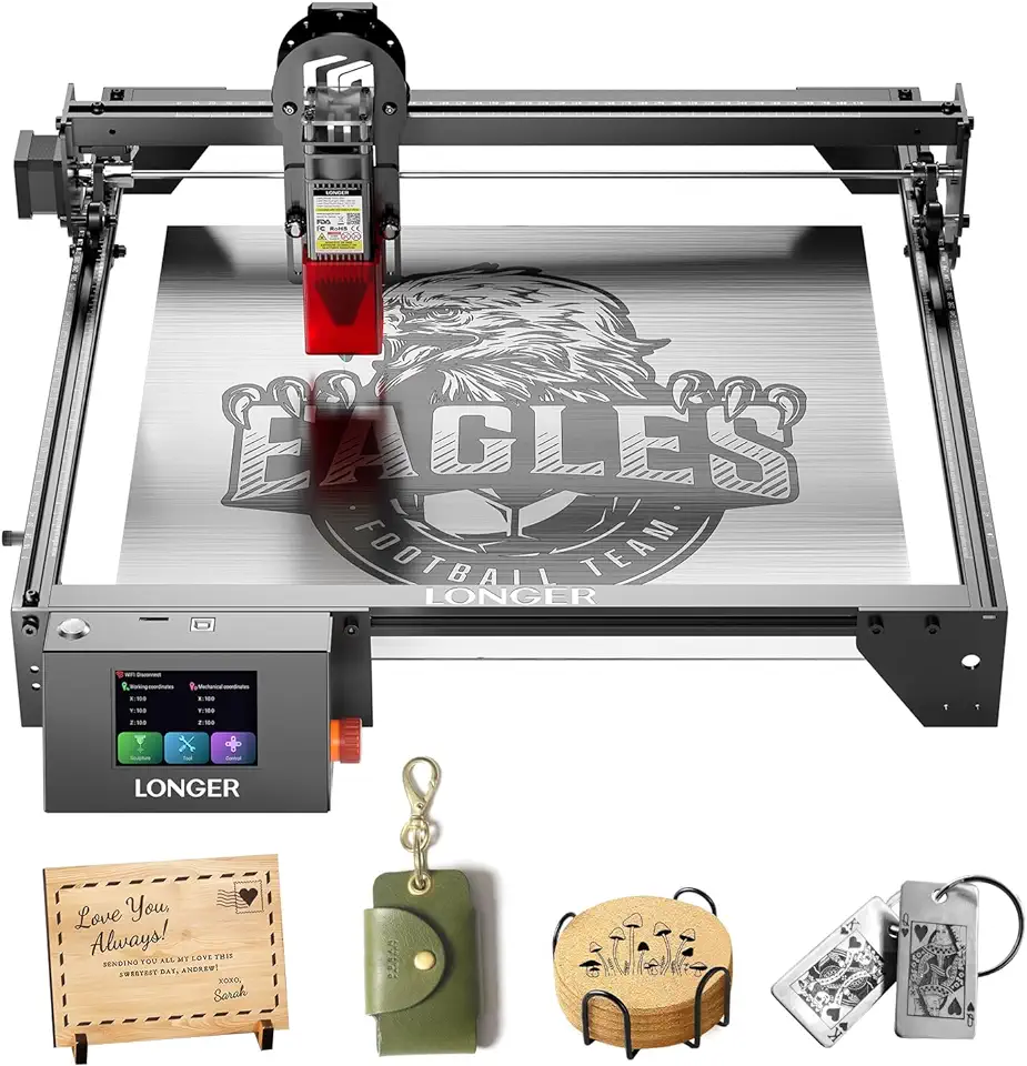 Longer RAY5 High Accuracy Cutting and Engraving, 10W Laser Engraver 0.06 * 0.06mm Spot, 3.5