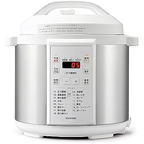 Iris Ohyama Electric Pressure Pot 6L PC-EMA6-W Manufacturer's White