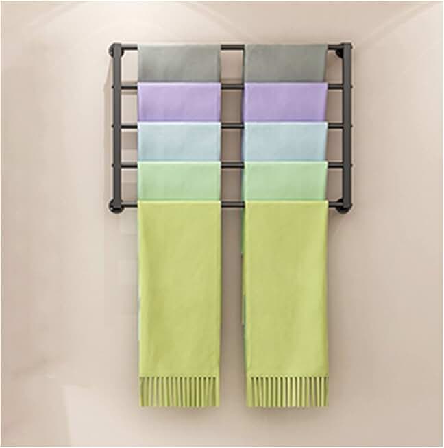 Black Wrapping Papers Rack Wall Mount Scarves Organizer Holder, Metal Shelf for Shawl Belts Ties Towels Ribbons, Flower Shop Cloakroom Clothing Stores (Color : 60cm/23.6