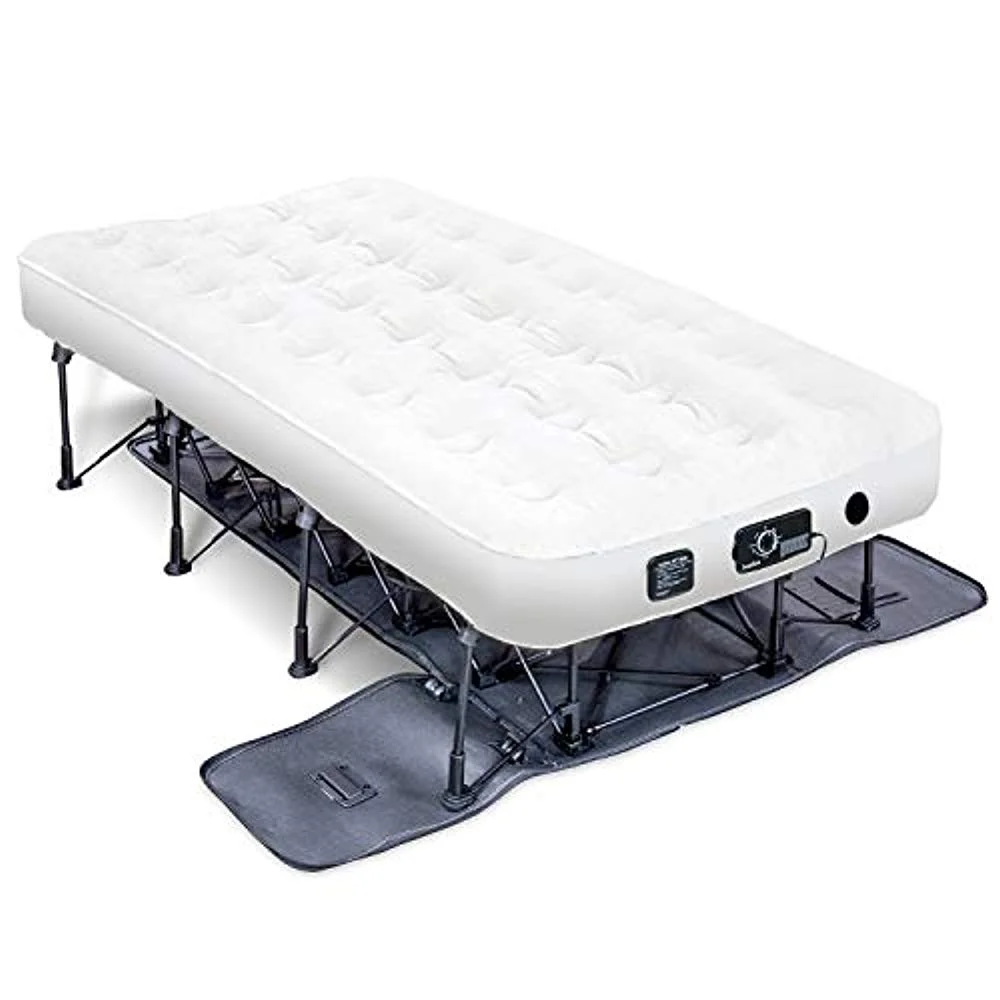 Ivation Twin Built-in Pump Air Mattress, Air Bed Frame 77”L x 40”W x 10