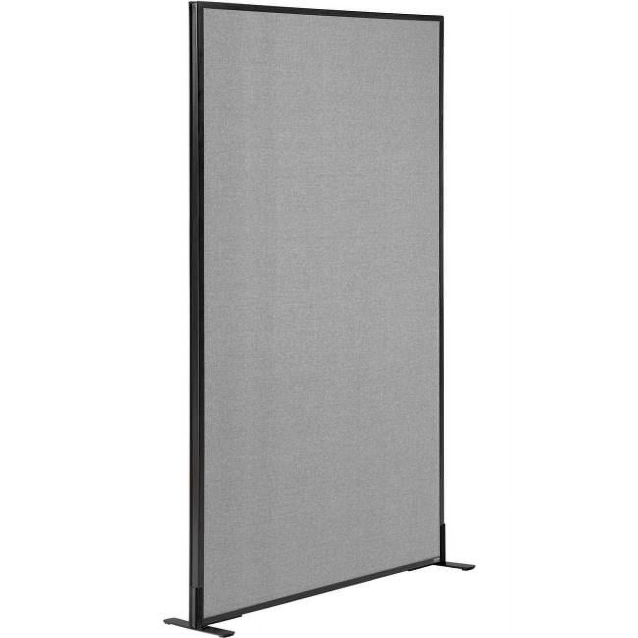 Interion Freestanding Office Partition Panel, Gray - 36.25 x 72 in.