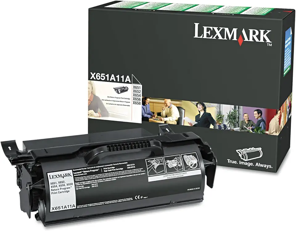 Lexmark X651A11A Toner Cartridge, Black-in Retail Packaging