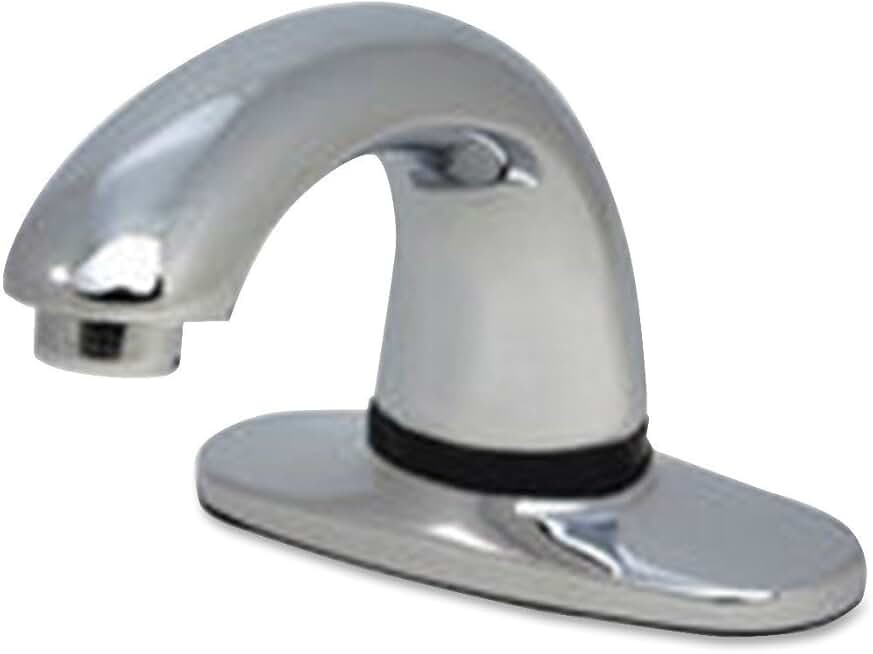 Rubbermaid Commercial Products Milano Auto Faucet SST Automated Bathroom Faucet with Surround Sensor Technology and Mixing Valve and Hot/Cold Supply Hoses, 4