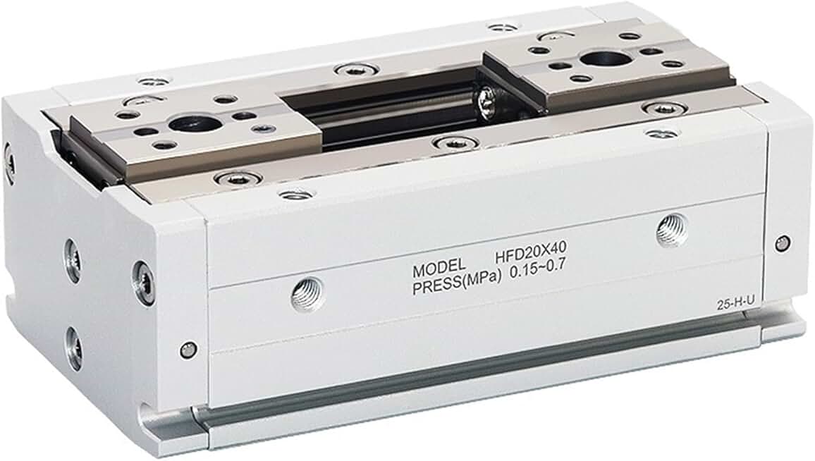 HFD8X8 Finger Cylinder Double Action 8X15 30/12X10 25 50/16X30 60 Air Claw Guide Rail Sliding Table Clamping Pneumatic Cylinders 1Pcs(HFD8X8)