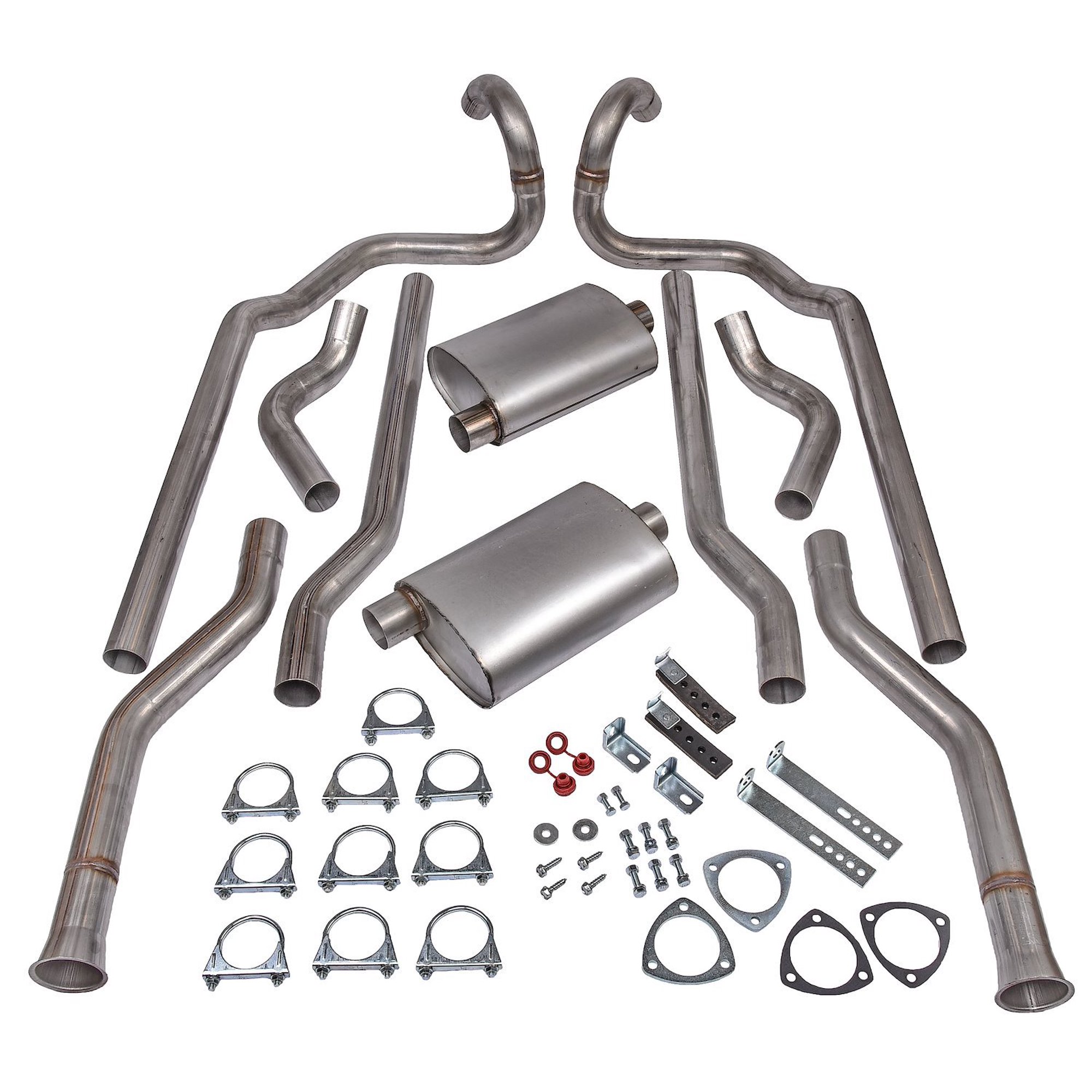 JEGS 30526 Header-Back Dual 2-1/2 Exhaust Kit 1973-1977 Chevelle El Camino Monte