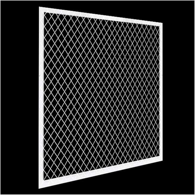Gridwall Panels & Units, Display Stands, Heavy Duty Commercial Grade Retail Grid Wall Shelf, Photo Wall, Home, Office & Kitchen Décor Perfect Metal Grid Storage Shelves (Color : White, Size
