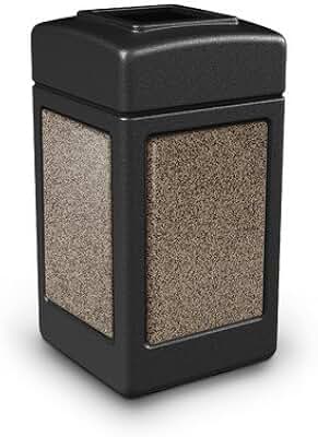 Commercial Zone Stonetec Series 42-Gal Panel Color: Black and Brown, Square (DCIMKG284)