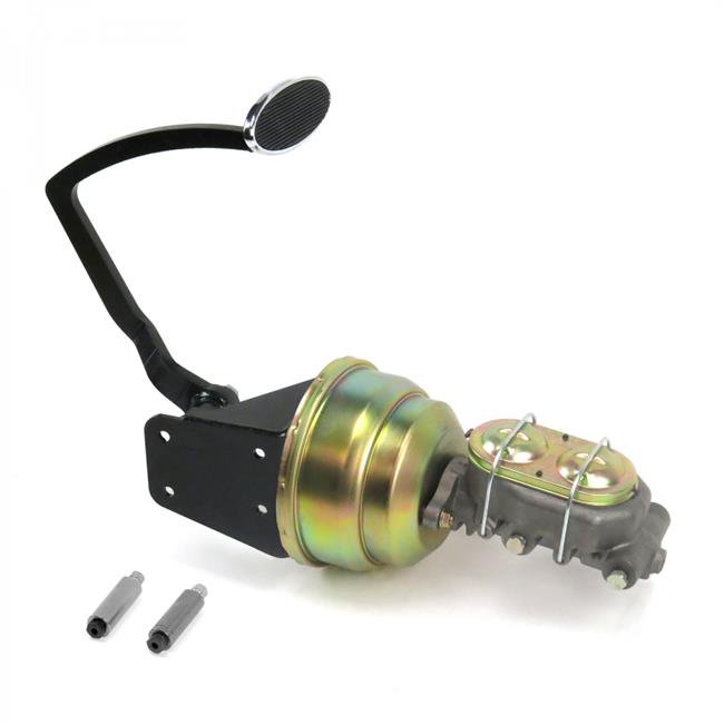 Helix Suspension Brakes & Steering  32 Ford 7 in. Dual Brake Pedal Kit Drum & Drum Large Oval Chrome Pad