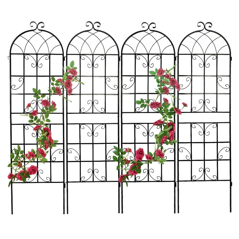 Outdoor 4 Pack Metal Garden Trellis for Climbing Plants  Flower Support