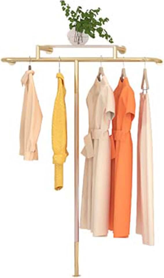 Clothing Display Stand in Commercial Retail Stores,Wall Mounted Industrial Pipeline Hanging Rod,Entrance Porch Organization Hanging Garment Rack, Closet Storage Clothes Pipe Shelf