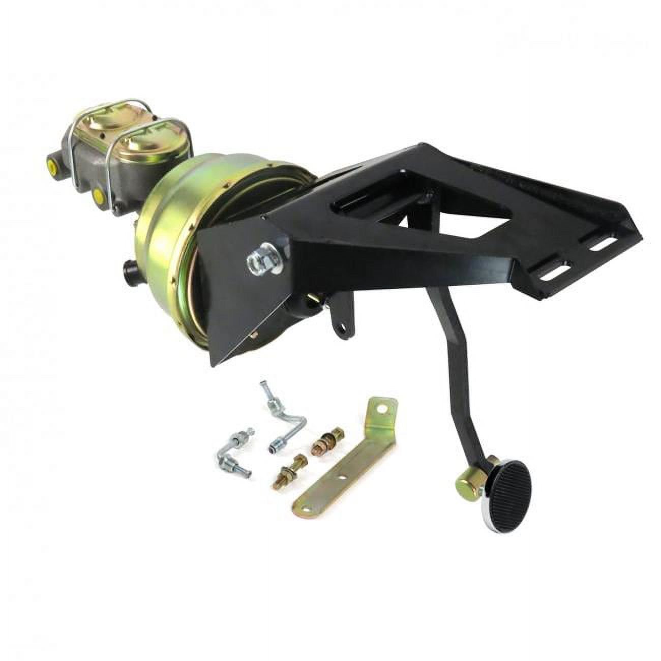 Helix Suspension Brakes & Steering  55-59 Chevy Truck Firewall 7 in. Dual Brake Pedal Kit Drum & Drum 3 in. Chrome Pad