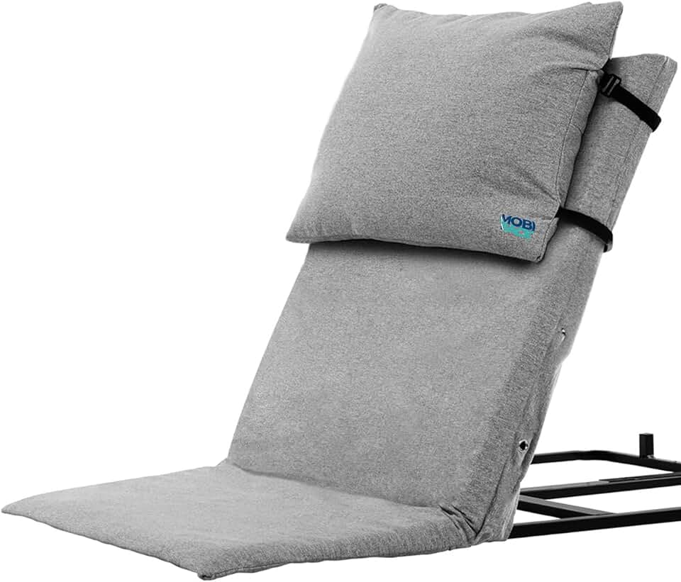 Electric Lifting Backrest for Bed by Mobi-Back, Medical Back Pillow with Electric Pump System, Electric Lifting Bed Backrest, Used by Pregnant Women, Elderly for Sit-Up In Bed - Gen 2.
