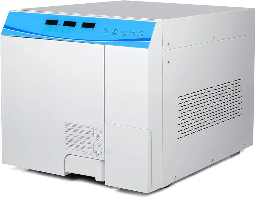 EustomA Steam Sterilizer 18L/23L(4.75/6.08Gal) Class N Thermal Semi Automatic Autoclave Two Sterilization Programs Temperature and Pressure Overload Protection Safety Lock for E0718A/E0723A (23L)