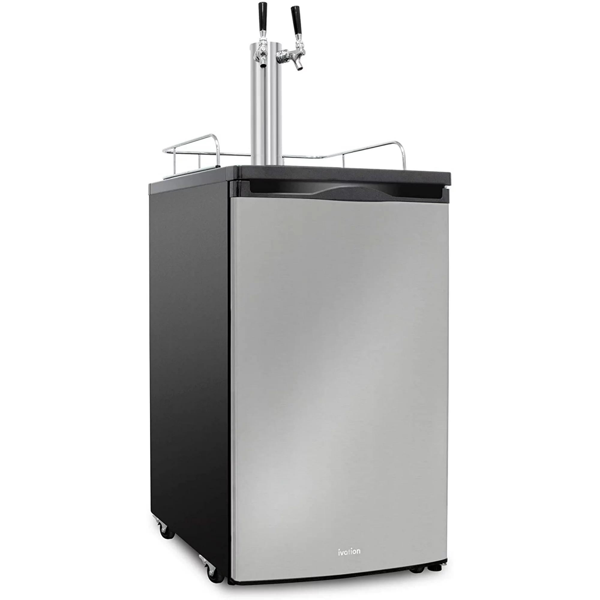 Ivation, Kegerator, Beer Dispenser & Single Door Beverage Refrigerator, Silver